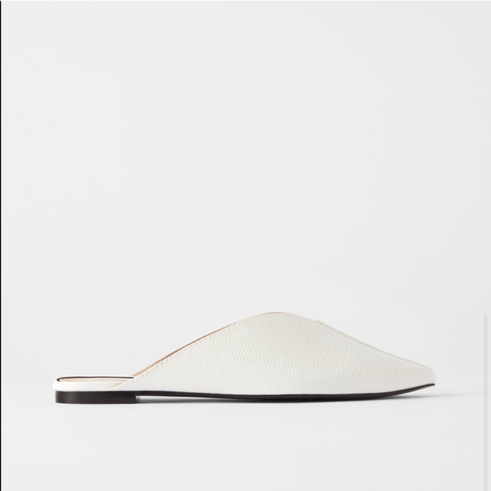 Zara white faux leather mules - Picture 4 of 4